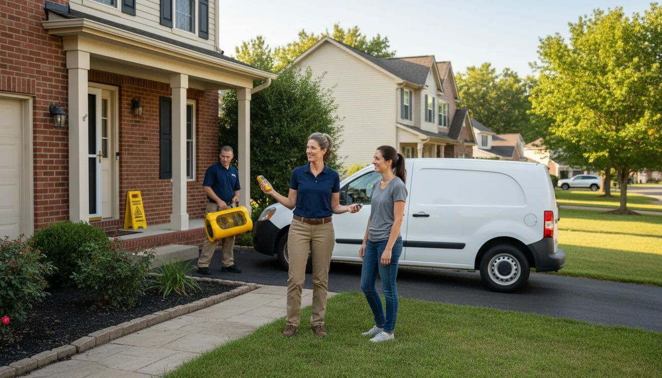 Residential water damage restoration in Skytop, PA